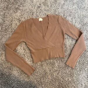 Dreamers by Debut Ribbed Crop Top — Mushroom Taupe